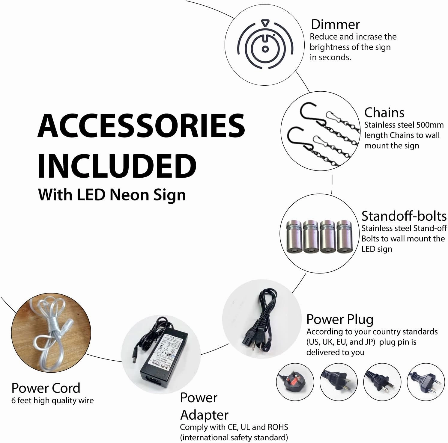 High Heels Open With White Line LED Neon Sign 15 x 19 - inches, Black Square Cut Acrylic Backing, with Dimmer - Bright and Premium built indoor LED Neon Sign for store interior Décor, Storefront.