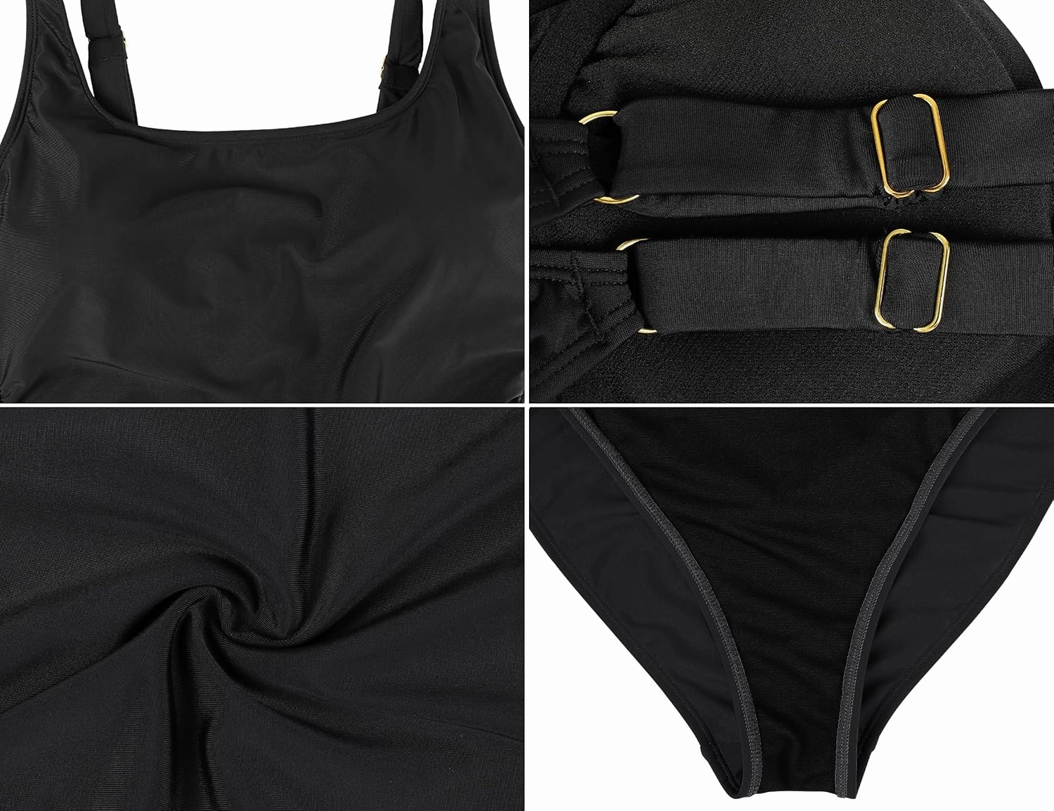Hilor Women's Underwire One Piece Swimsuit Long Torso Ruched Tummy Control Bathing Suits Push Up Tank Swimwear