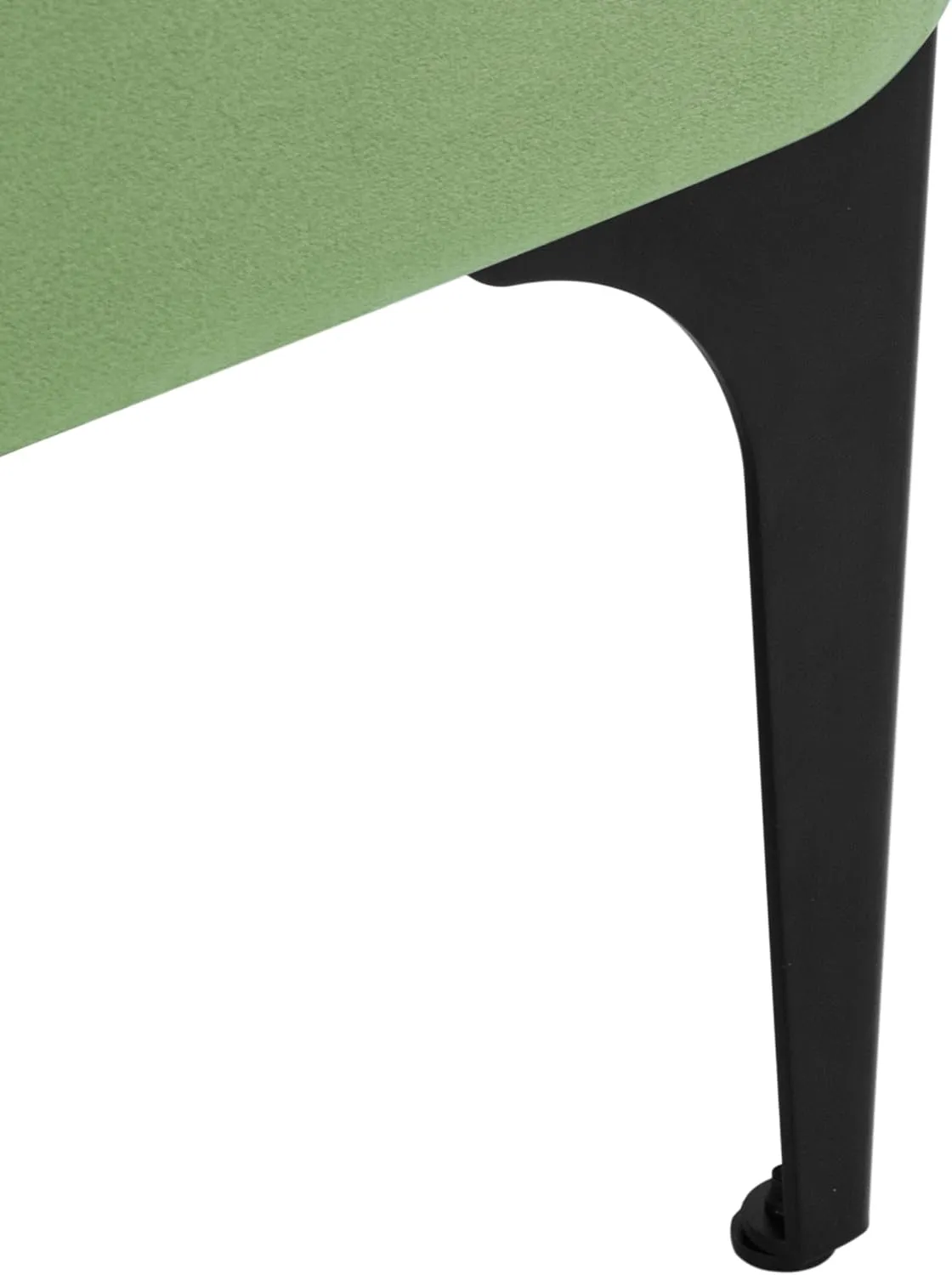 HomePop Upholstered Storage Bench with Metal Leg Home Décor|Bench with Storage for Living Room & Entryway - Green Velvet