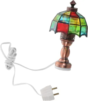 Homoyoyo Miniature Desk Lamp For Dollhouse Led Decorative Table Light Vintage Tiny Table Lamp Model For Dollhouse Lighting, Battery Not Included