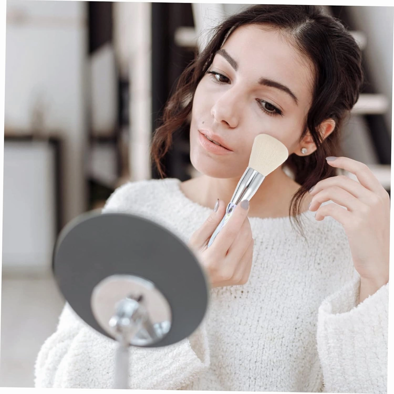 Housoutil 30pcs Handle Makeup Brush Women Lightweight for Blending Highlighting Shading and Contouring Makeup Tool for Daily