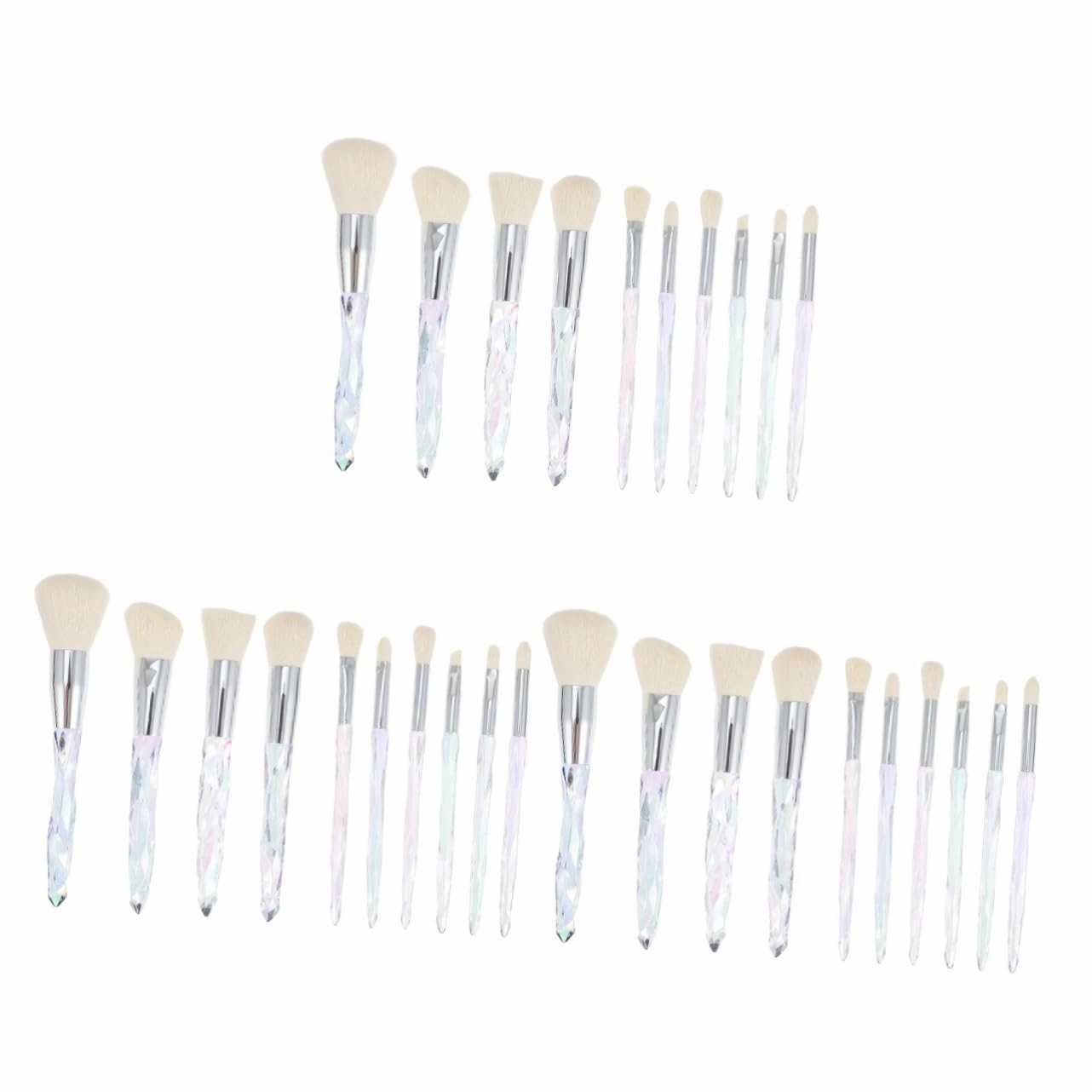 Housoutil 30pcs Handle Makeup Brush Women Lightweight for Blending Highlighting Shading and Contouring Makeup Tool for Daily