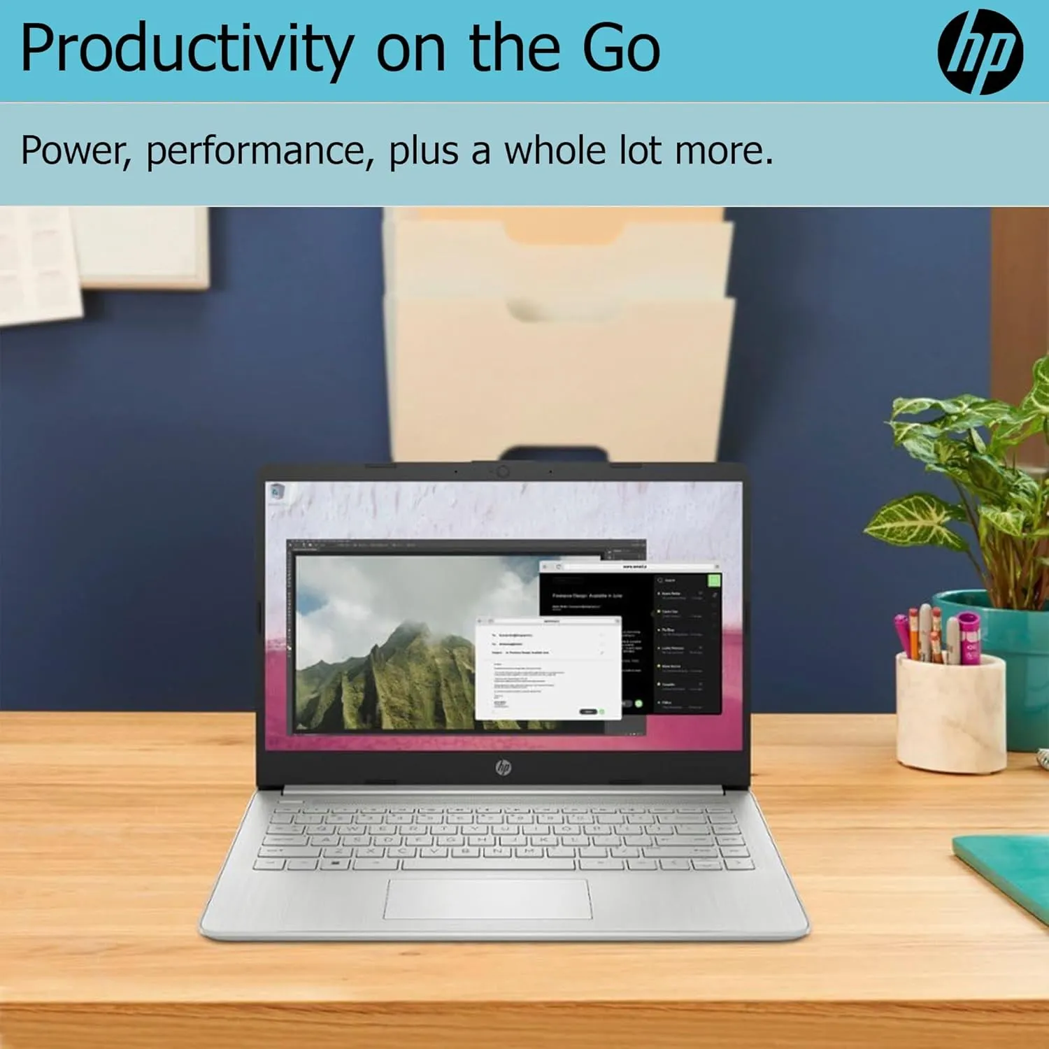 HP Ultralight 14 inch Laptop with Intel 4-Core Processor, Microsoft 365 and Wireless Earbuds, 16GB RAM, 128GB External Drive & 128GB Emmc & 1TB Cloud Storage, HD Display, Silver, Windows 11