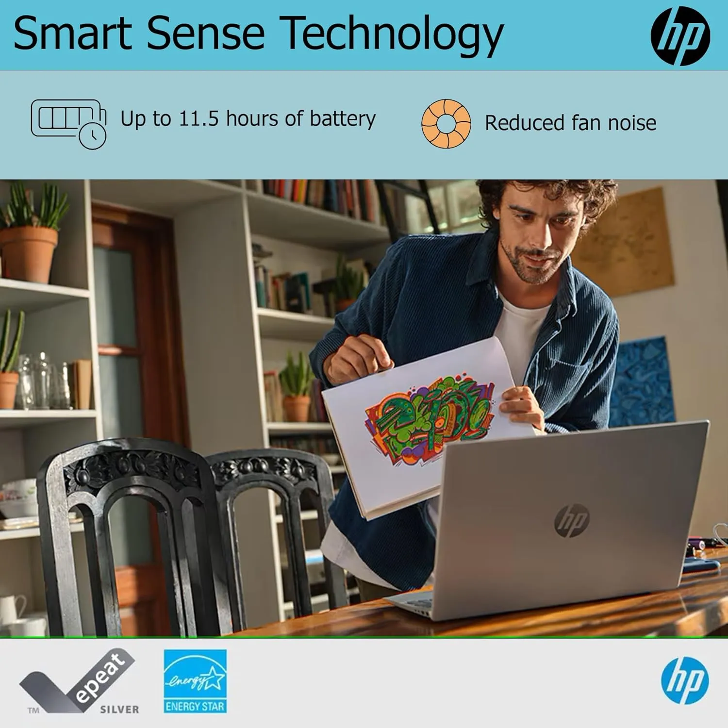 HP Ultralight 14 inch Laptop with Intel 4-Core Processor, Microsoft 365 and Wireless Earbuds, 16GB RAM, 128GB External Drive & 128GB Emmc & 1TB Cloud Storage, HD Display, Silver, Windows 11