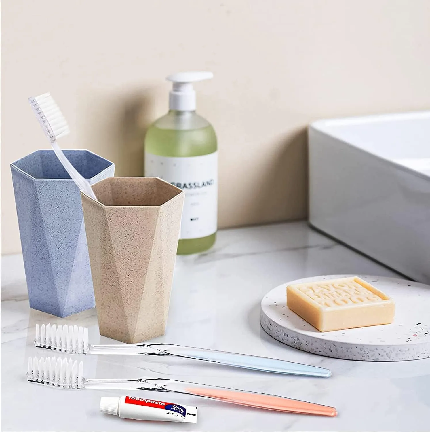 HQSL Sund 200 Pack Disposable Toothbrushes with Toothpaste, Individually Wrapped Soft Bristle Toothbrushes, Travel Kit