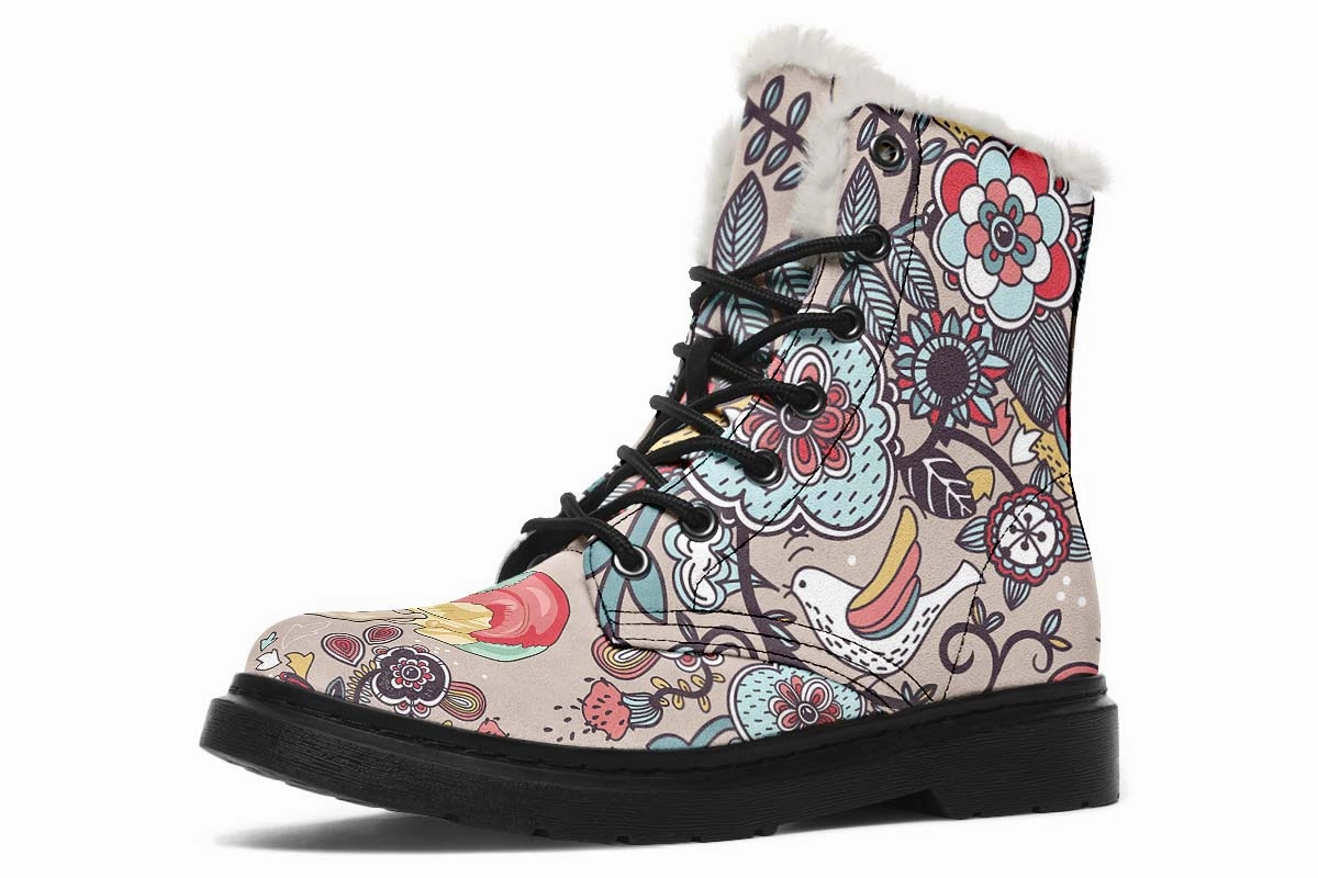 Human Skull Diagram Winter Boots