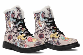 Human Skull Diagram Winter Boots