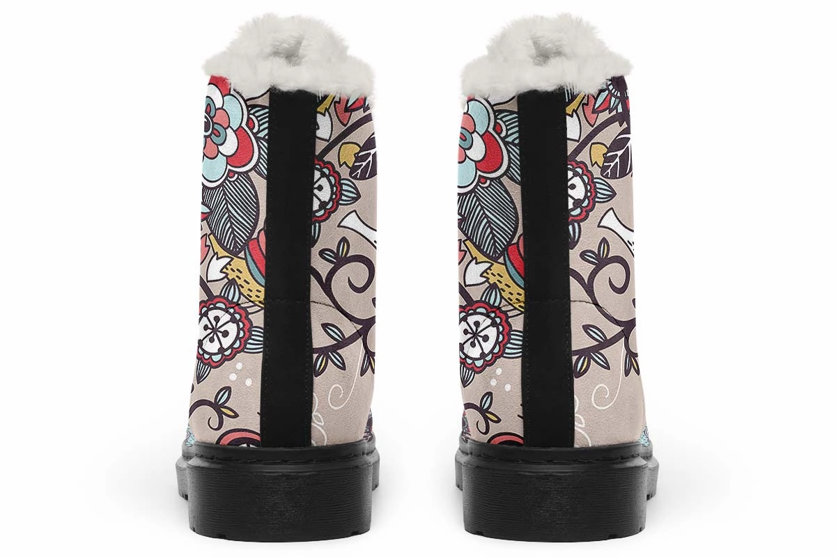 Human Skull Diagram Winter Boots