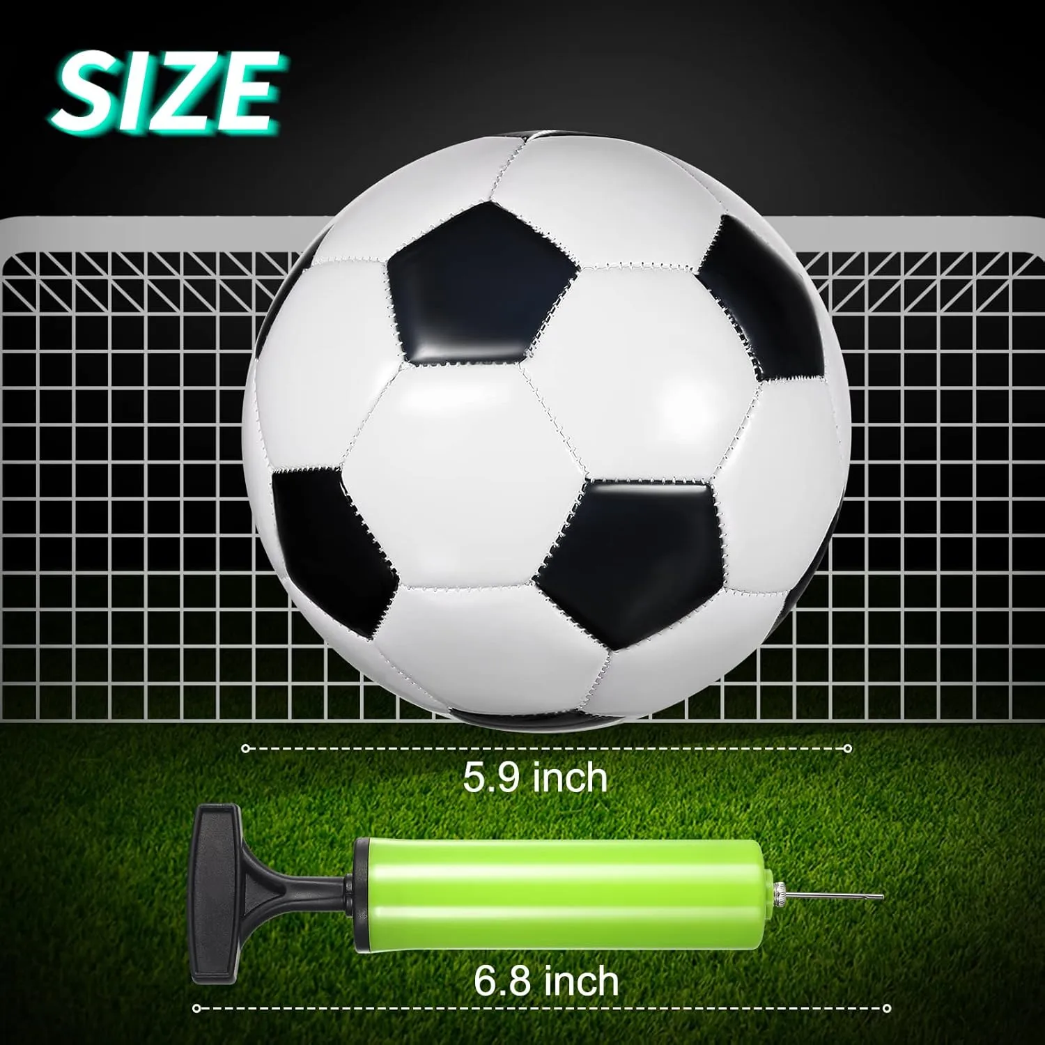 HyDren 24 Pack Soccer Balls Bulk with Pump Official Outside Christian Charity Donation Sport Soccer Balls Gifts for Teens Adults