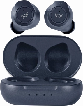 iJoy Premium Gravity TWS Earbuds Wireless Bluetooth 5.0 Compatible in-Ear Headset with Built-in Mic & Portable Recharging Case - IPX4 Waterproof & Sweatproof Design for Sports- Long Battery Life