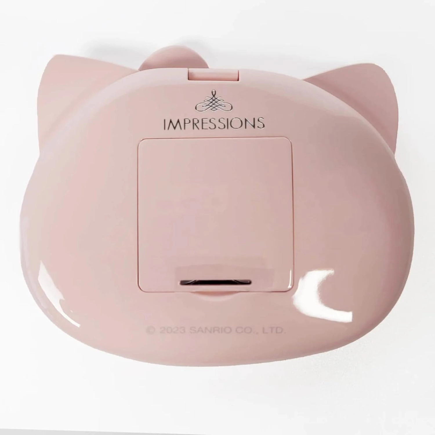Impressions Vanity Hello Kitty Kawaii Compact Mirror with Touch Sensor Switch for Adjustable Brightness, Lighted Makeup Mirror with LED Lights and 2X Magnifying Mirror (Glossy Pink)