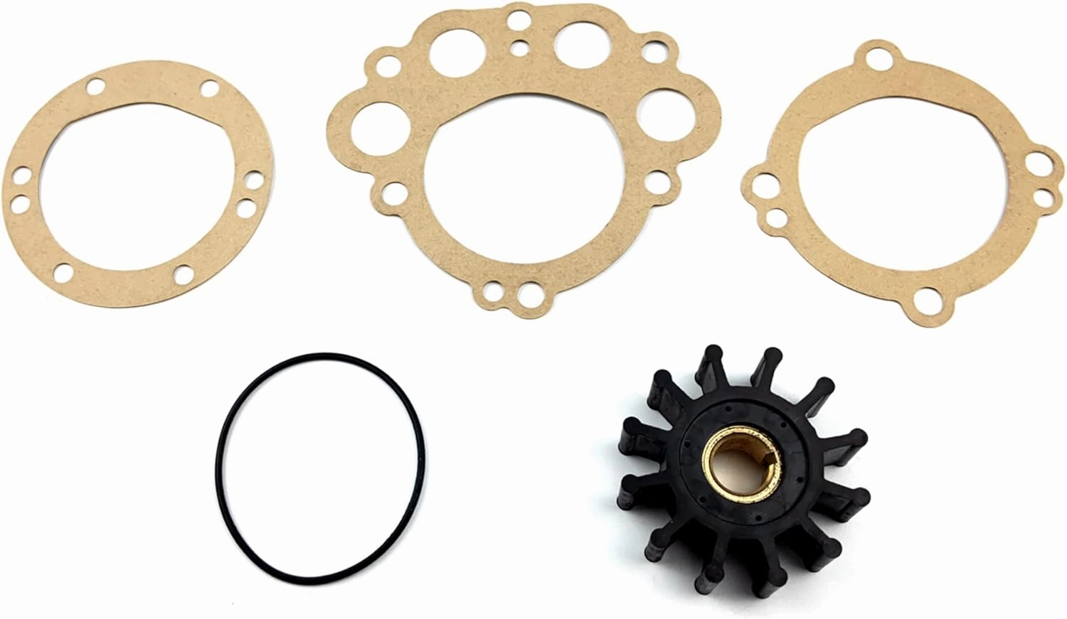 Inboard Water Pump Impeller for Sherwood Pump 10077K-SHW R30G G701 G702 H70 H80 Onan 132-0137 132-0375 132-0379 132-0498 132-0499 541-1519 Westerbeke 11764 33100