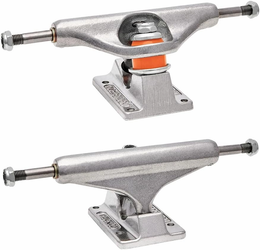 Independent Skateboard Trucks Package Kit with Bigfoot 53mm Soft 83A Wheels, Bones Reds Bearings, 1" Phillips Mounting Hardware, and 1/8" Risers