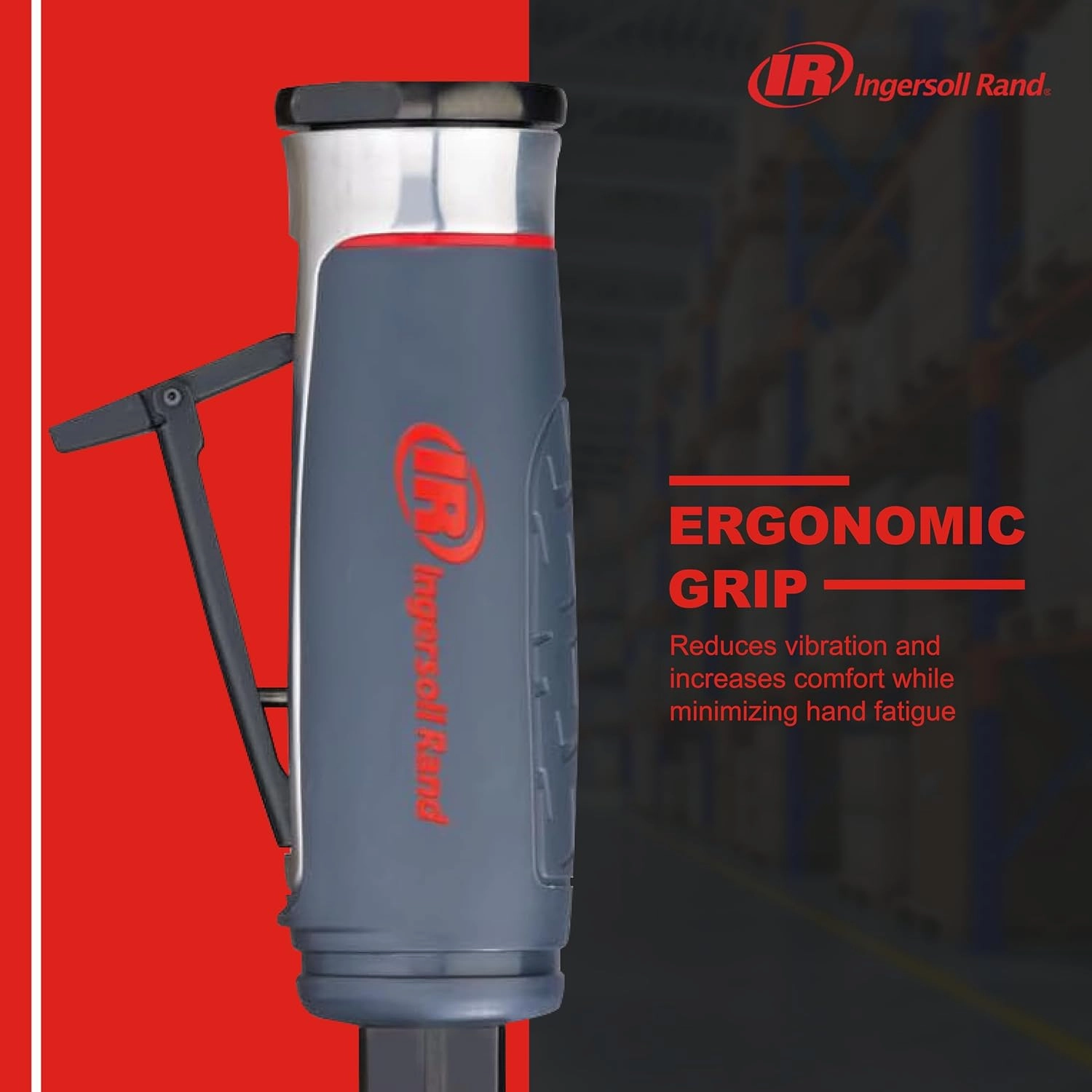 Ingersoll Rand 5102MAX Air Die Grinder – Right Angle, Ergonomic Grip, 0.4 HP and 20,000 RPM Motor, Lightweight Tool, Spindle Lock, Grey