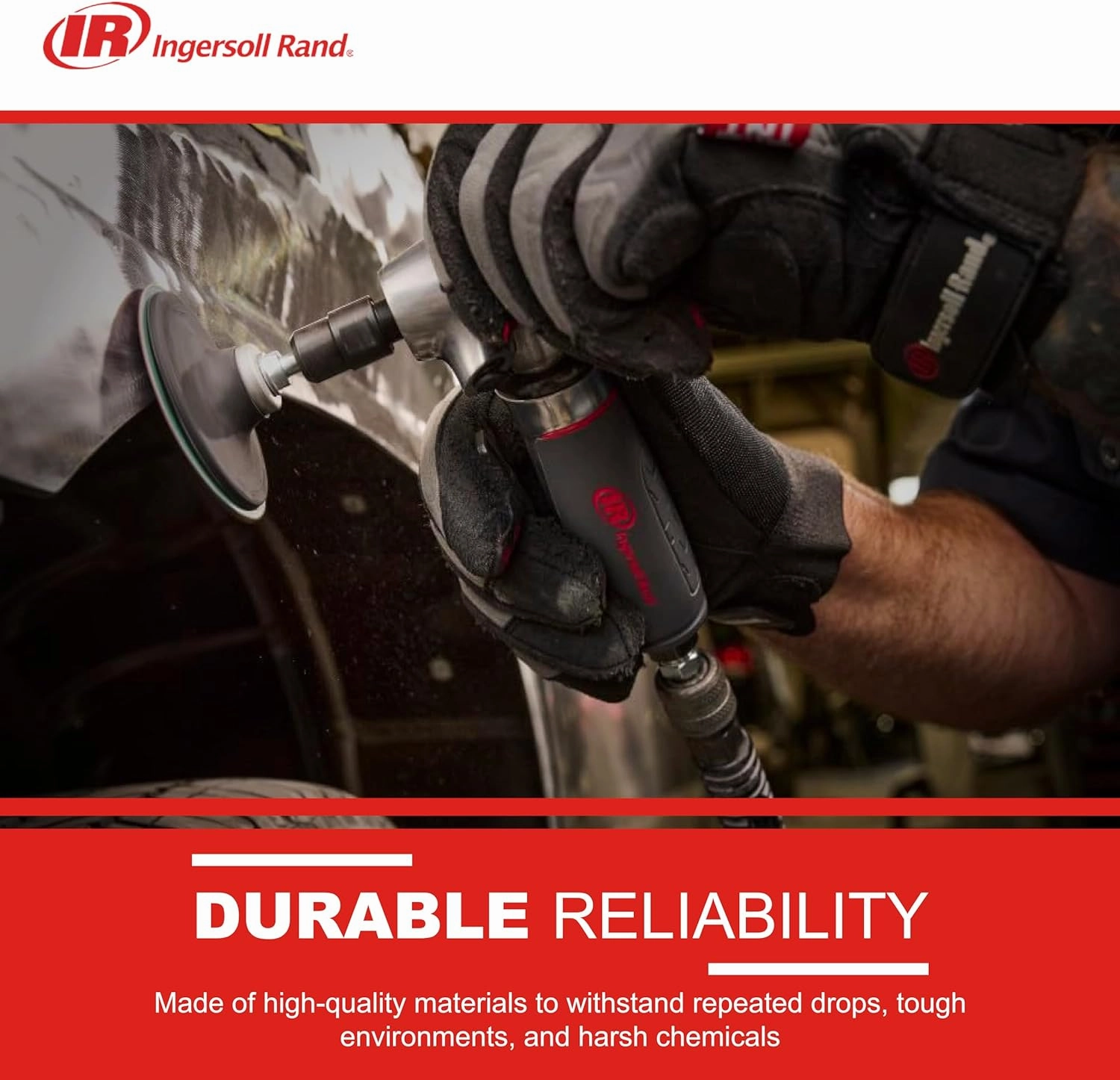 Ingersoll Rand 5102MAX Air Die Grinder – Right Angle, Ergonomic Grip, 0.4 HP and 20,000 RPM Motor, Lightweight Tool, Spindle Lock, Grey