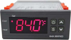 Inkbird Dual Stage DV 12V Digital Temperature Controller Fahrenheit Thermostat Heating and Cooling for Homebrewing Brew Fermenter Fridge Incubator Greenhouse