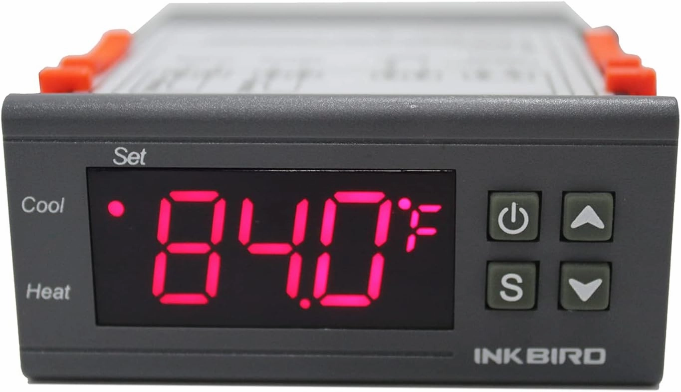 Inkbird Dual Stage DV 12V Digital Temperature Controller Fahrenheit Thermostat Heating and Cooling for Homebrewing Brew Fermenter Fridge Incubator Greenhouse