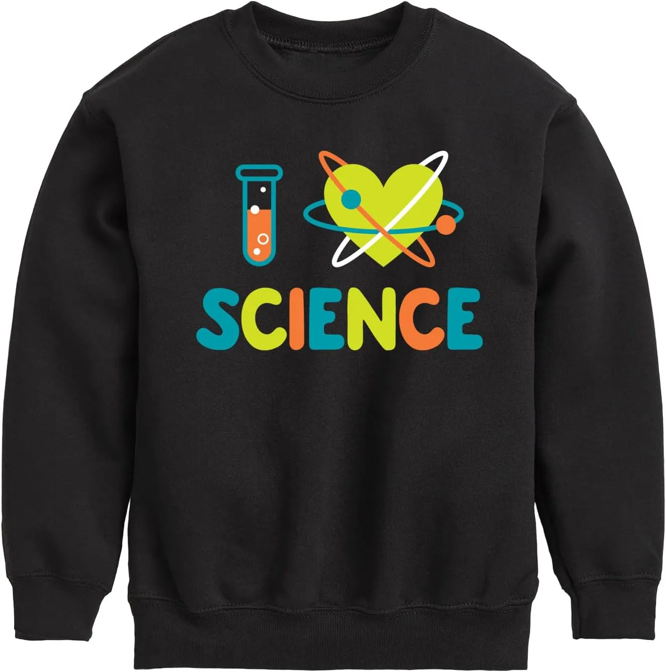 Instant Message - I Love Science - Toddler & Youth Crewneck Fleece Sweatshirt