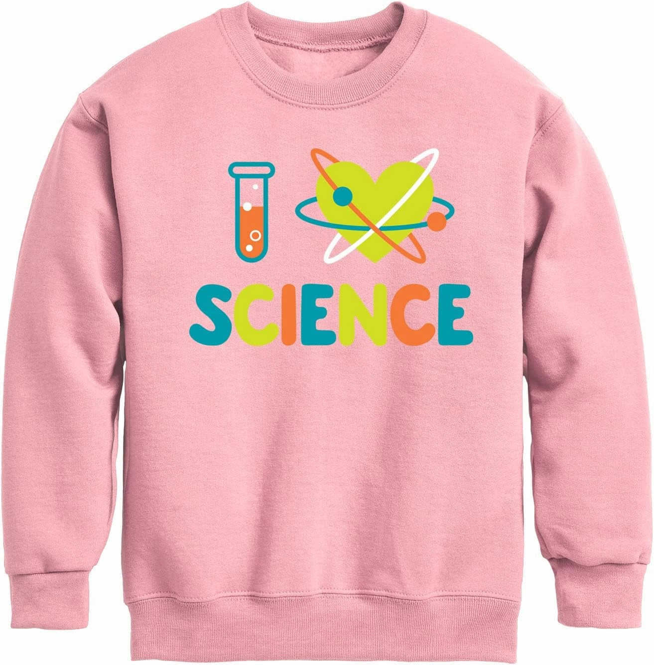 Instant Message - I Love Science - Toddler & Youth Crewneck Fleece Sweatshirt