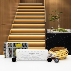 Intelligent Motion Triggered LED Stair Lighting Kit KMG-3233, 40" Cuttable LED Strip Light for Indoor LED Stair Lights (Warm White 3000K,16 Stairs)