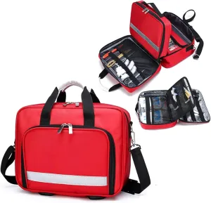 IOCCIOBB Nurse Tote Bag, Portable First Aid Kit Bag, Compact and Lightweight First Aid Bag with Labeled Compartments, Large-capacity Outdoor Emergency Rescue Kit