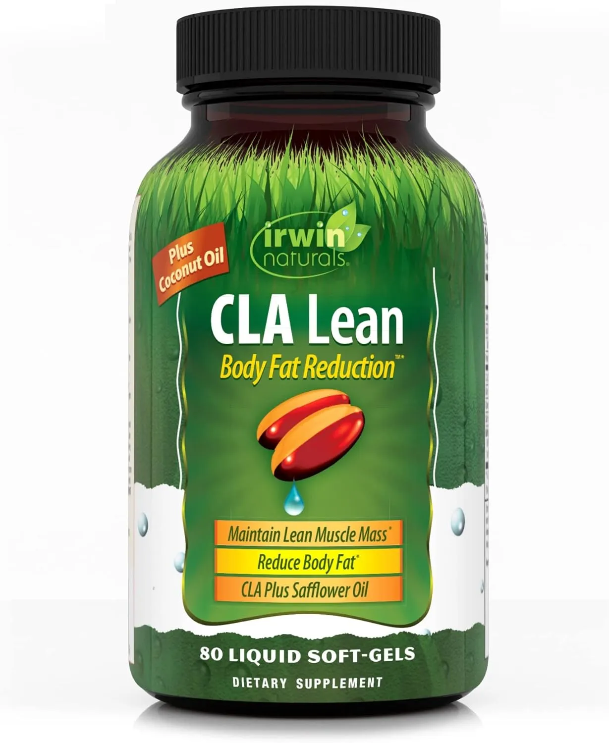Irwin Naturals CLA Lean Body Fat Reduction - Helps Reduce Body Fat & Increase Muscle Tone - 80 Liquid Soft-Gels