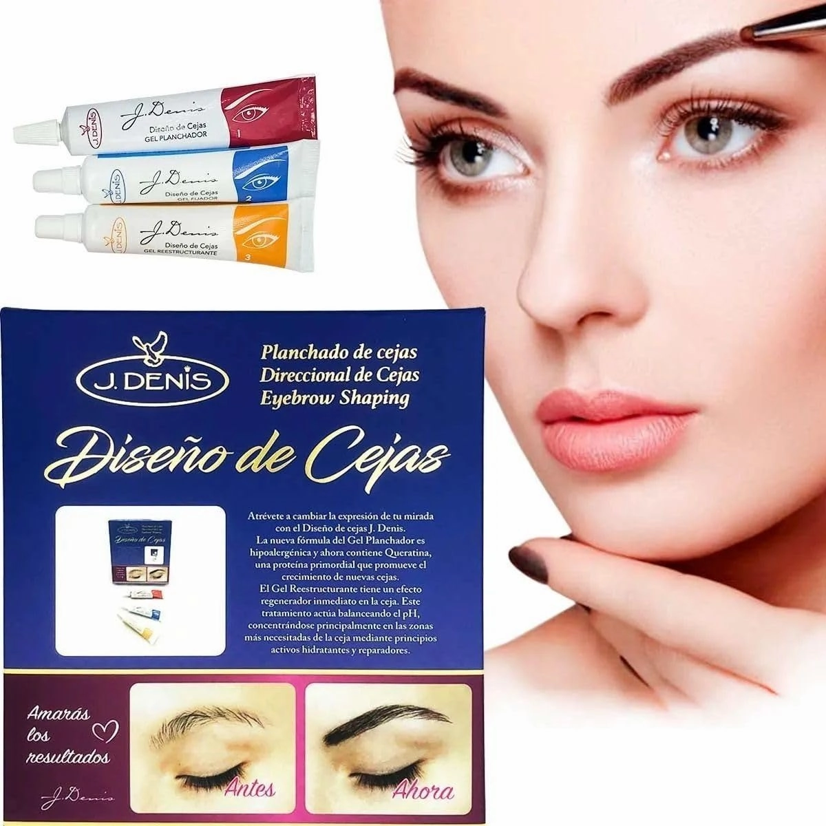 J Denis Eyebrow Design Kit | laminado de cejas kit profesional | planchado de cejas kit permanente