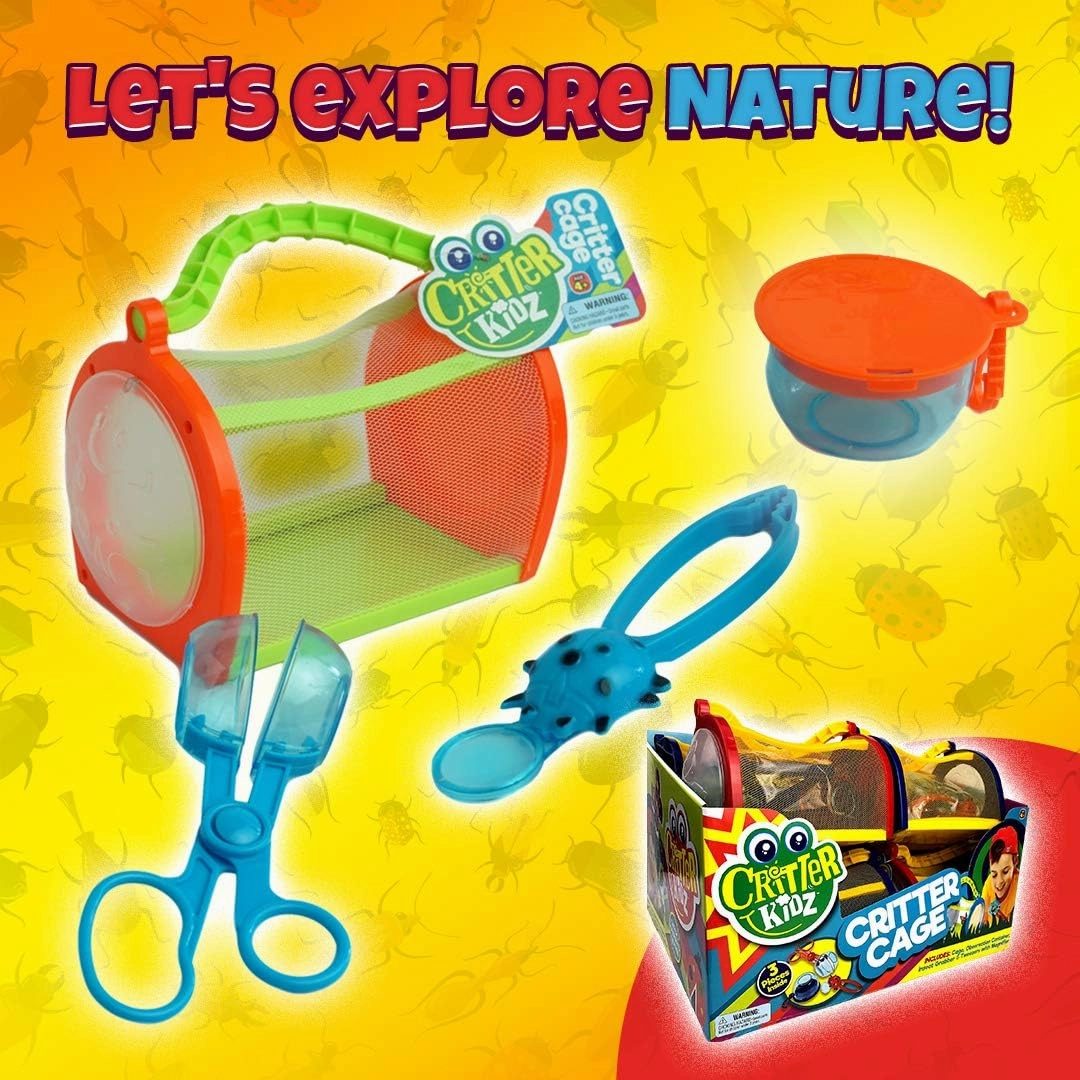 JA-RU Critter Kidz Bug Catcher Kit for Kids (2 Critter Cage Assorted) Outdoor Bug Hunting Kit for Kids, Boys and Girls. Educational Science Camping Toy Set. 5419-2p