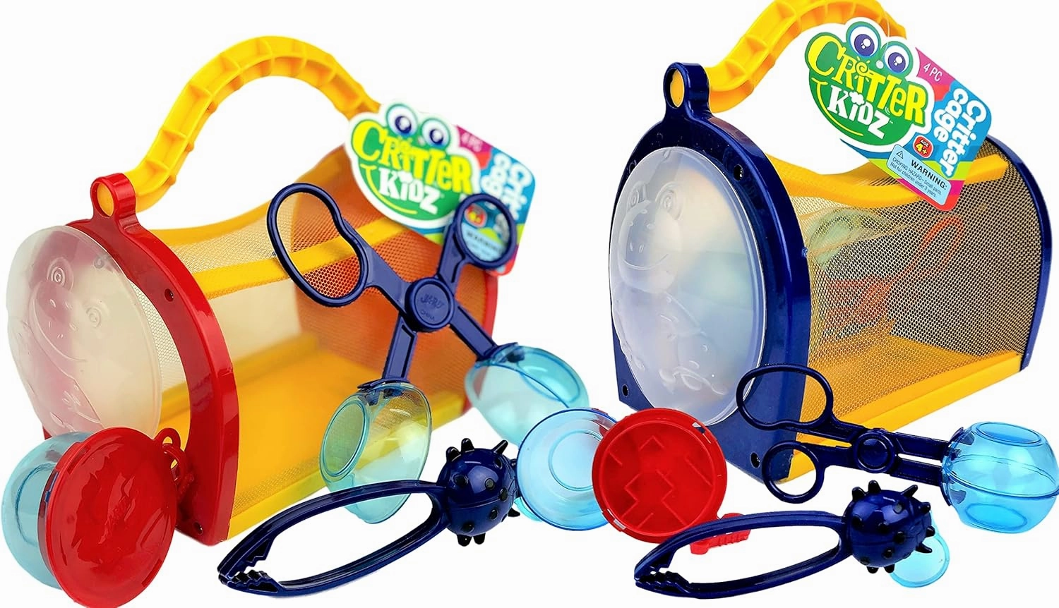 JA-RU Critter Kidz Bug Catcher Kit for Kids (2 Critter Cage Assorted) Outdoor Bug Hunting Kit for Kids, Boys and Girls. Educational Science Camping Toy Set. 5419-2p