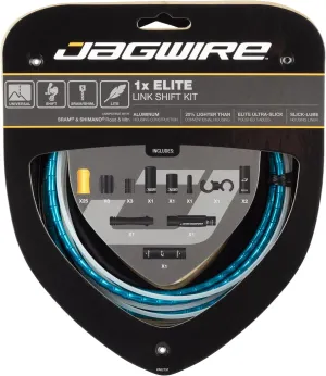 Jagwire 1x Elite Link Shift Cable Kit - /, Polished Ultra-Slick Cables, Ltd. Celeste