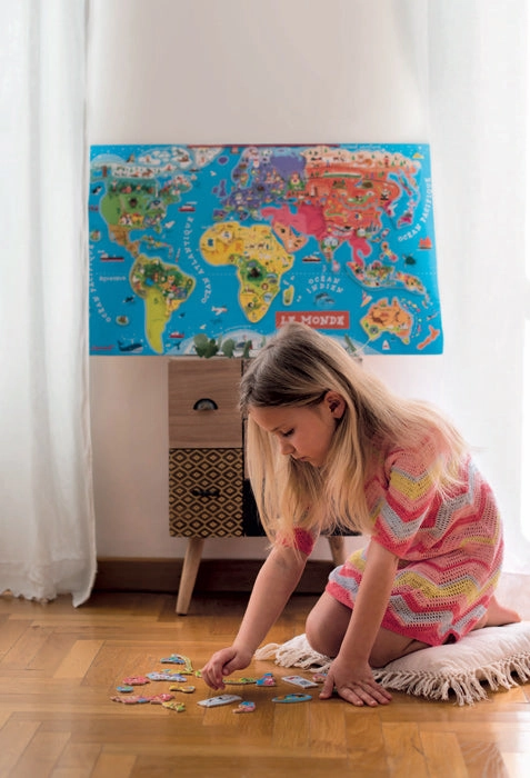 Janod - Wooden Magnetic World Map