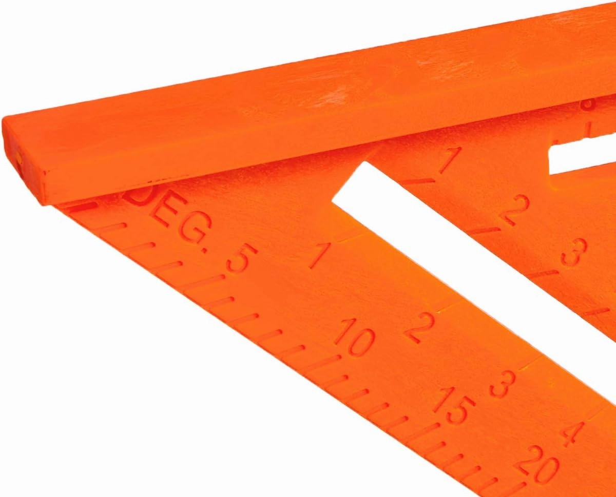 Johnson Level & Tool RAS-170B-ORA Structo-Cast Rafter Square, 12", Red, 1 Square (Pack of 3)