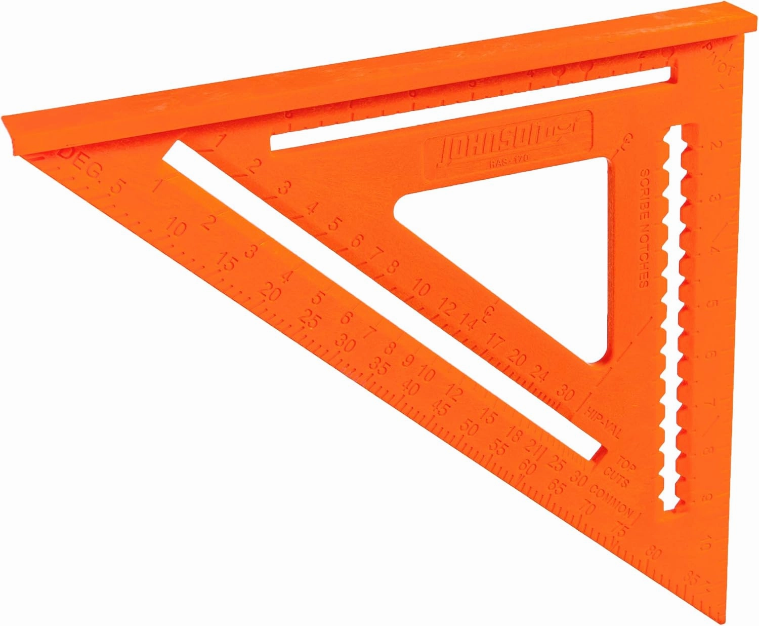 Johnson Level & Tool RAS-170B-ORA Structo-Cast Rafter Square, 12", Red, 1 Square (Pack of 3)