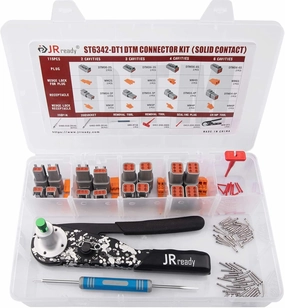 JRready Deutsch DTM Connector kit, Deutsch Crimp Tool NEW-DT1 Crimper for Deutsch DT DTM DTP Connectors Kit, Equal to HDT 48 00 Deutsch Crimper 12-22AWG ST6342-DT1