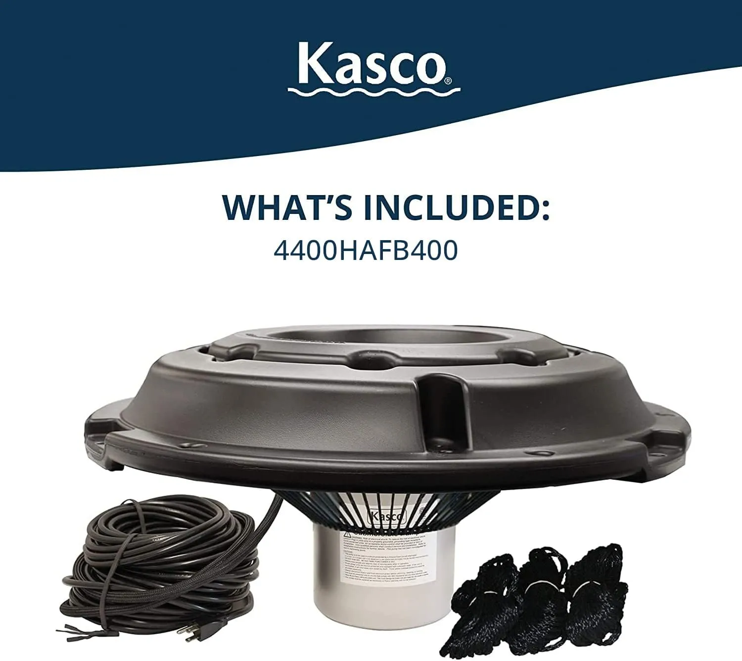 Kasco 1HP Surface Aerator -240V with 400 ft Electric Power Cord | Efficient Surface Aeration for Lakes & Pond | Maximum Circulation for Clear Healthy Water