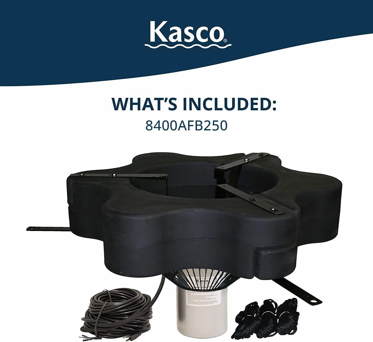 Kasco 2HP Surface Aerator -240V with 250 ft Electric Power Cord | Efficient Surface Aeration for Lakes & Pond | Maximum Circulation for Clear Healthy Water
