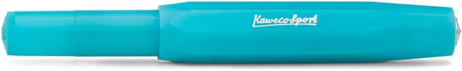 Kaweco FROSTED SPORT Rollerball Light Blueberry I Gel/Ballpoint Pen Including 0.7 mm Refill I in Pastel Design with Ceramic Ball 13.5 cm