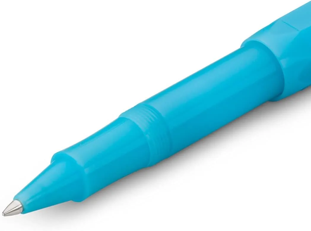Kaweco FROSTED SPORT Rollerball Light Blueberry I Gel/Ballpoint Pen Including 0.7 mm Refill I in Pastel Design with Ceramic Ball 13.5 cm