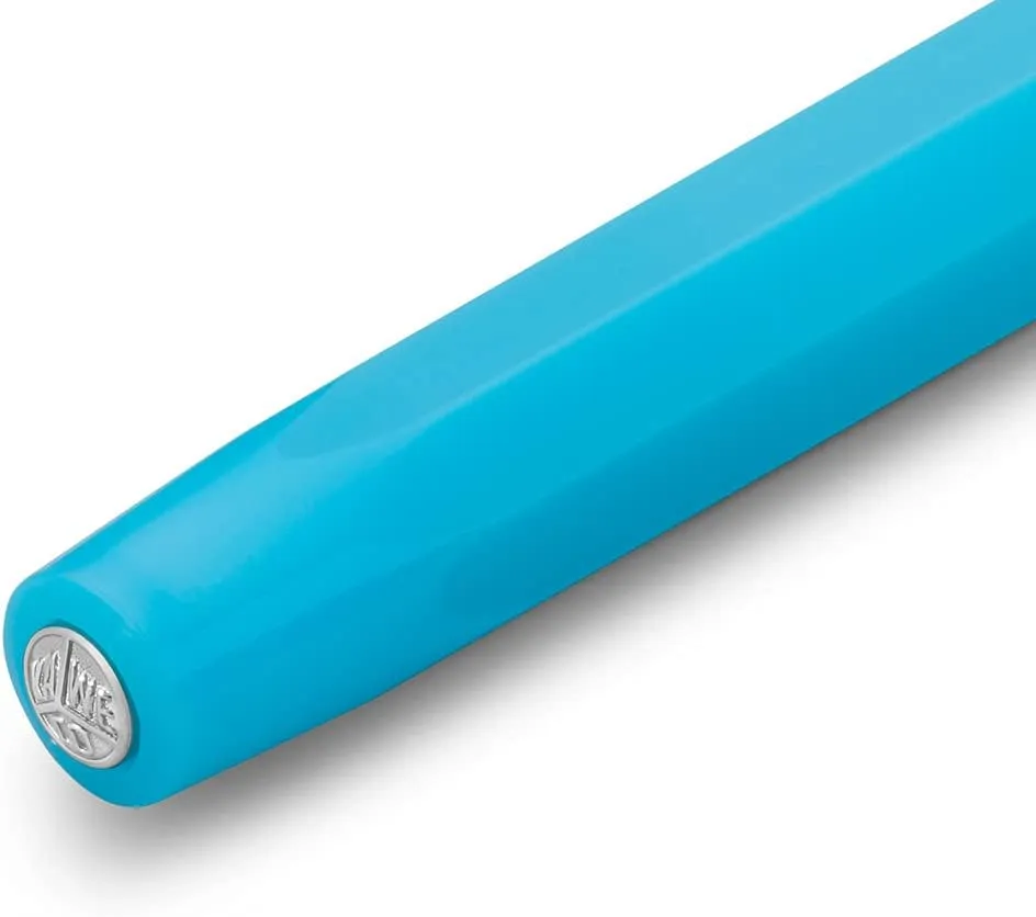Kaweco FROSTED SPORT Rollerball Light Blueberry I Gel/Ballpoint Pen Including 0.7 mm Refill I in Pastel Design with Ceramic Ball 13.5 cm