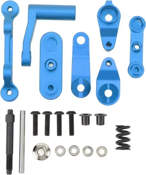 Keenso RC Car Steering Assembly Aluminum Alloy Upgrade Part Dark Blue