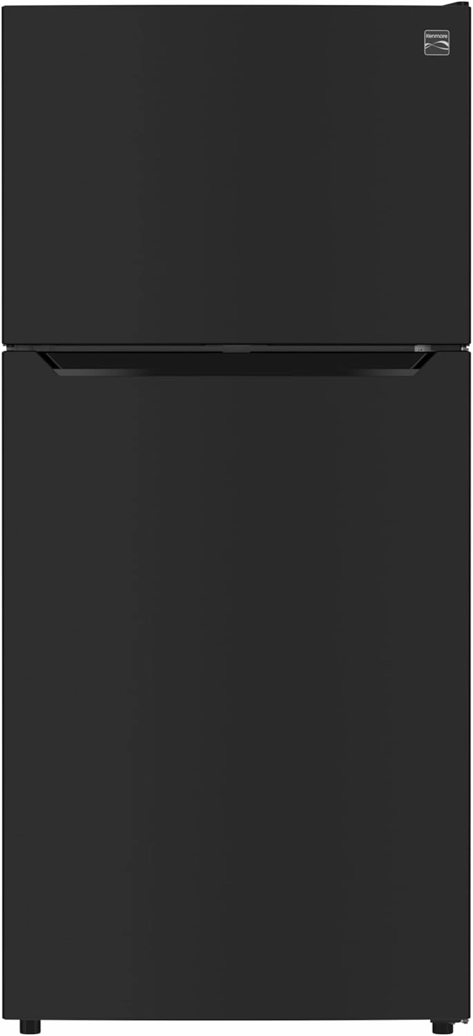 Kenmore 4661349 30" W Top Freezer Refrigerator with Adjustable Glass Shelving, Humidity Control Crispers, Quiet and Energy Efficient Inverter Compressor, Black