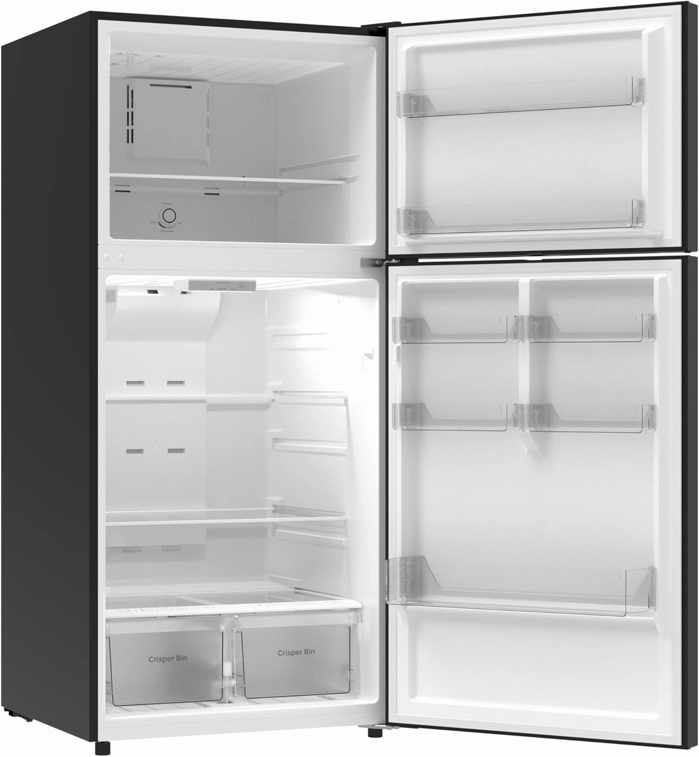 Kenmore 4661349 30" W Top Freezer Refrigerator with Adjustable Glass Shelving, Humidity Control Crispers, Quiet and Energy Efficient Inverter Compressor, Black