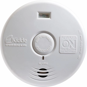 Kidde P3010H Worry-Free Hallway Smoke Alarm with Safety Light and 10 Year Sealed Battery