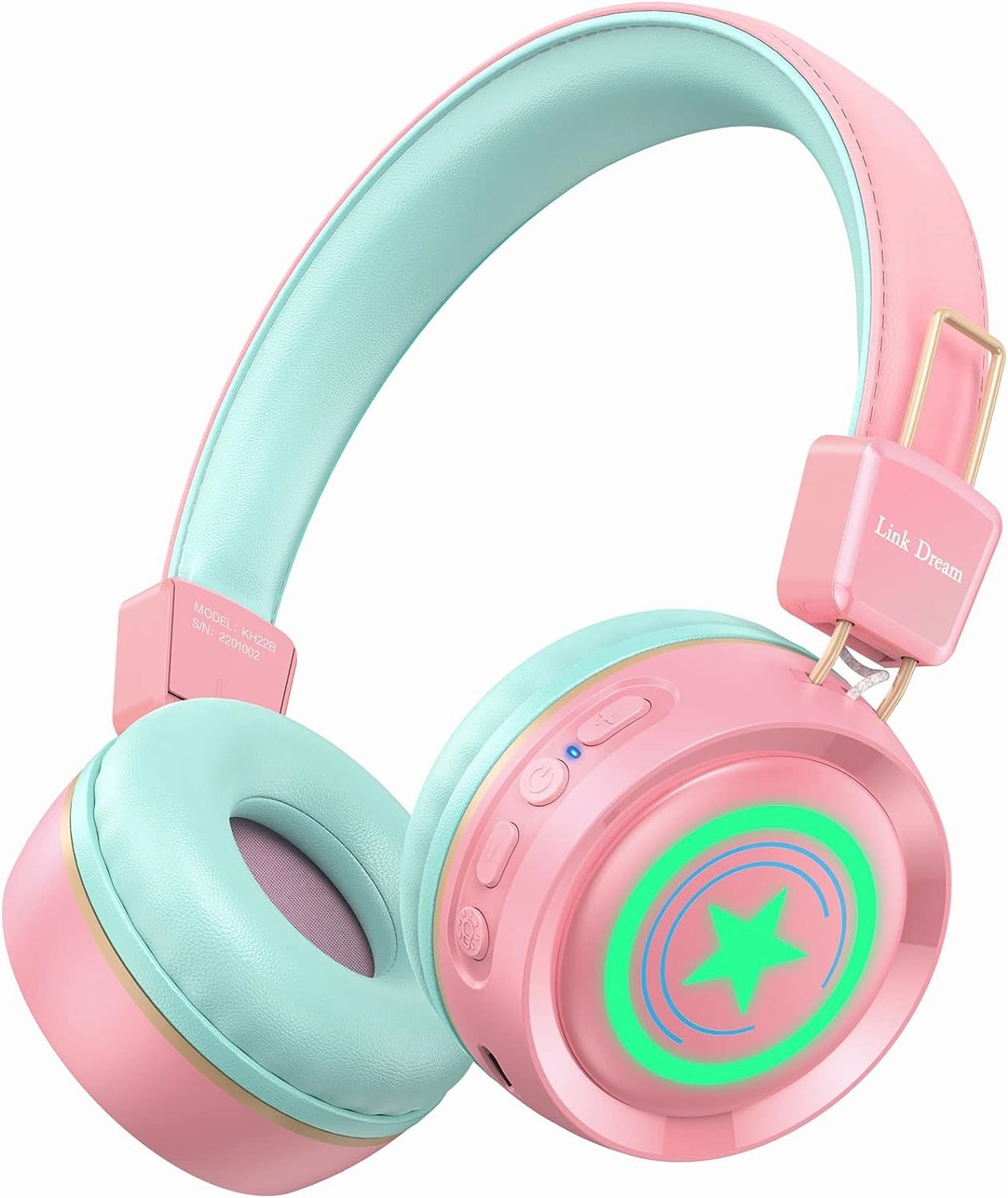 Kids Bluetooth Wireless Headphones for School, Boys Girls Over Ear Adjustable Foldable Headphones