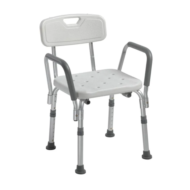 Knock Down Bath Bench with Back and Padded Arms - 1 Each