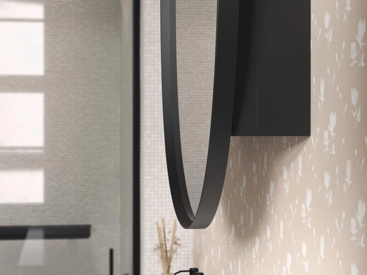 KOHLER Verdera Medicine Cabinet, 24" x 34", Oval Design, Mirrored Interior, Adjustable Glass Shelves, Rustproof Aluminum, Brushed Nickel, K-35571-BNL