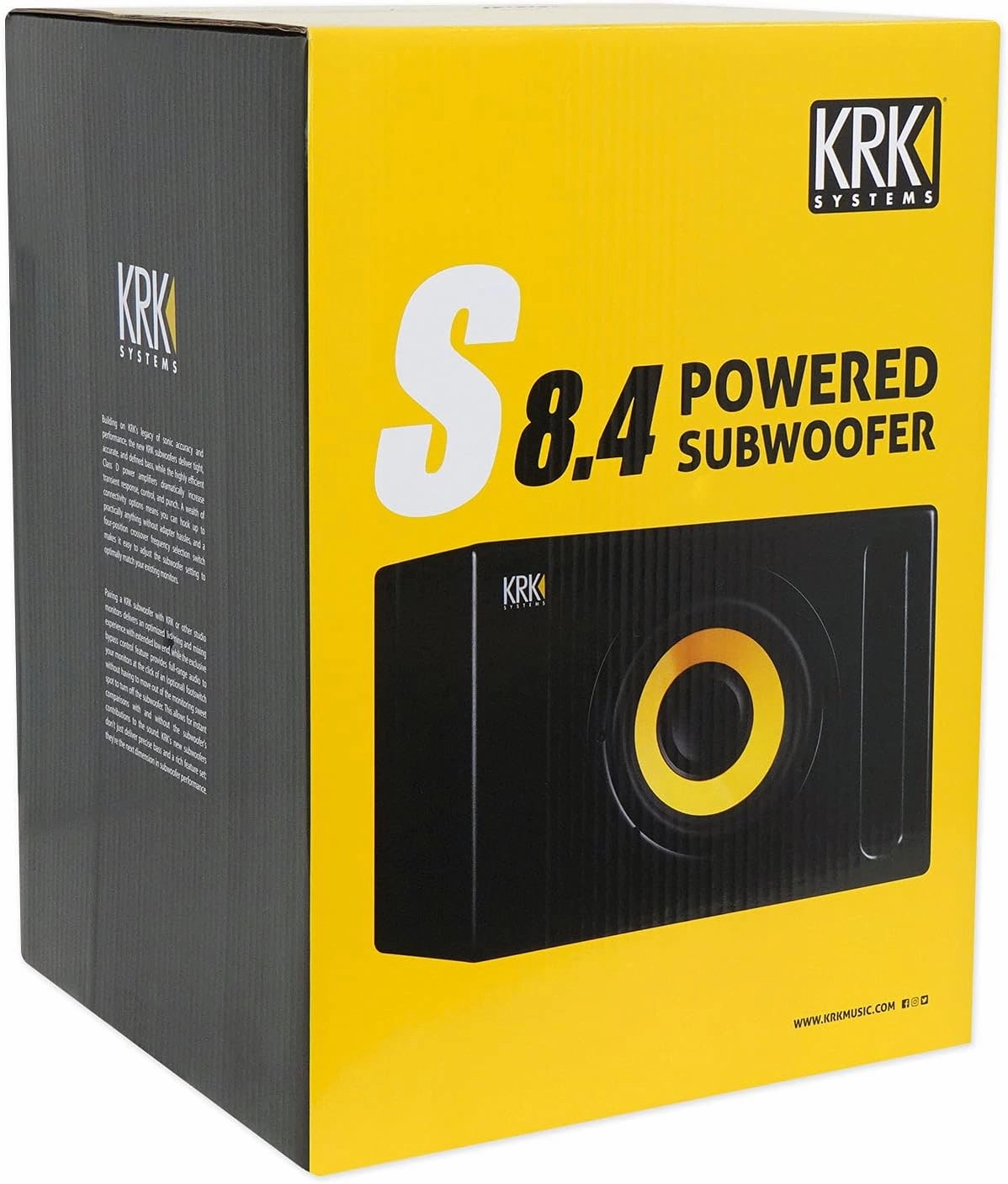 KRK S8.4 S8 Generation 4 8" 109 Watt Powered Studio Subwoofer