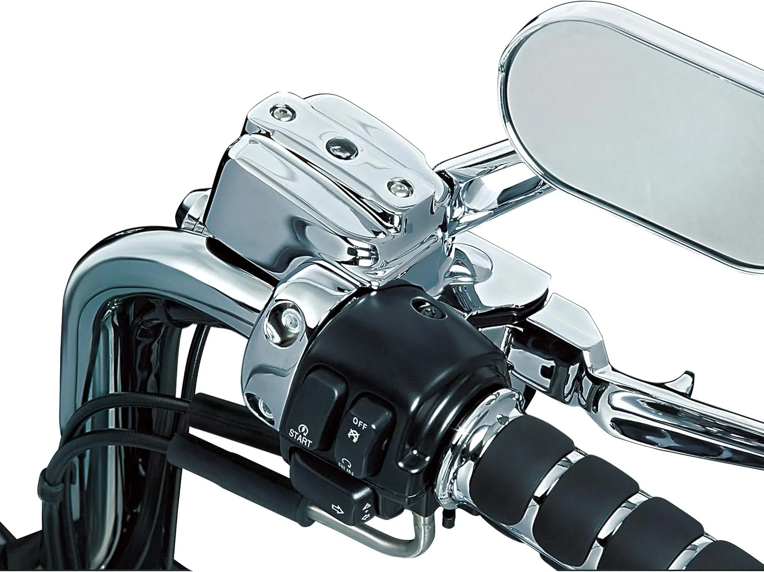 Kuryakyn 9119 Motorcycle Handlebar Accessory: Complete Chrome Replacement Brake and Clutch Control Dress-Up Kit for 1996-2017 Harley-Davidson Motorcycles, Dual Disc