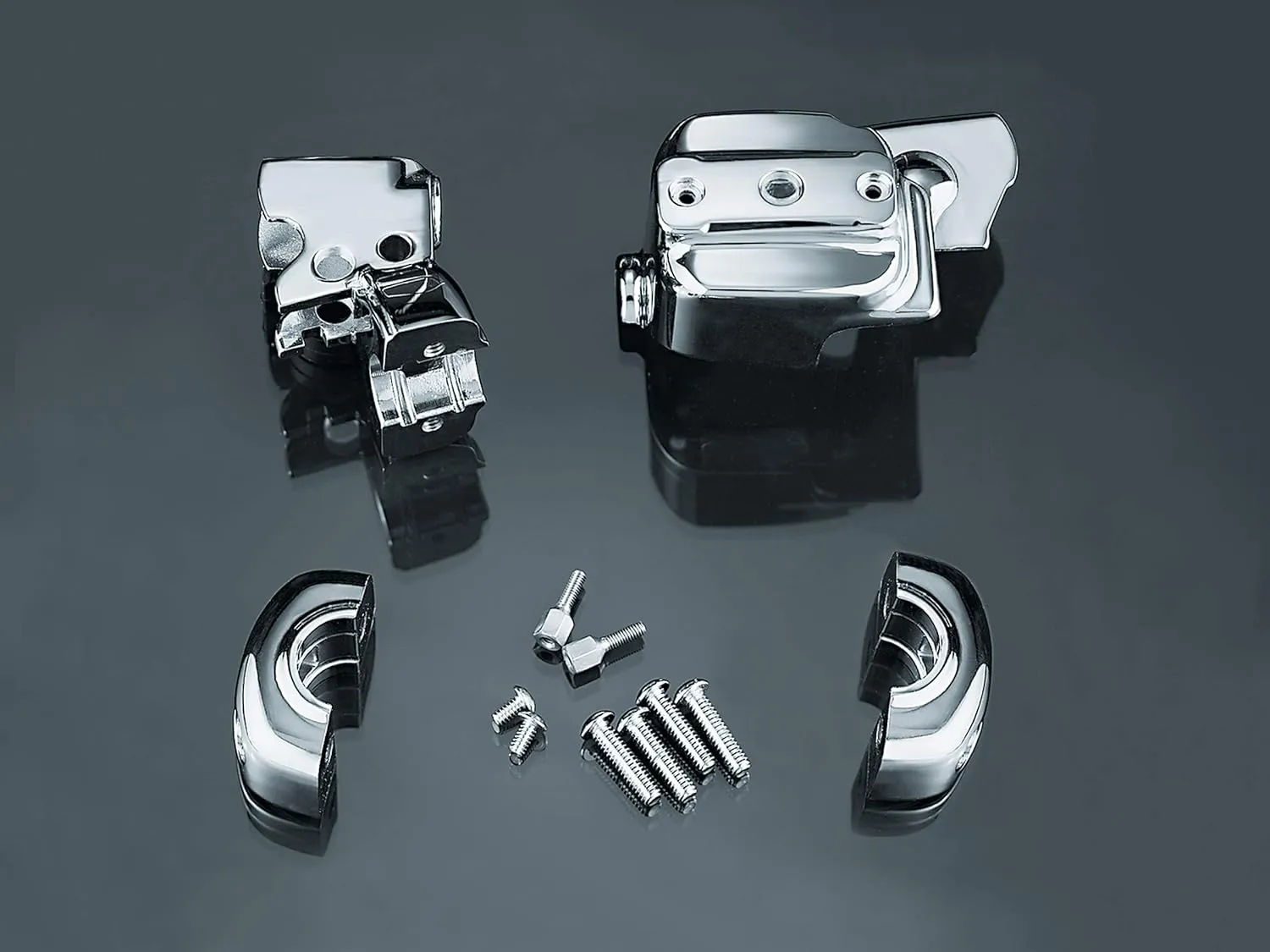 Kuryakyn 9119 Motorcycle Handlebar Accessory: Complete Chrome Replacement Brake and Clutch Control Dress-Up Kit for 1996-2017 Harley-Davidson Motorcycles, Dual Disc