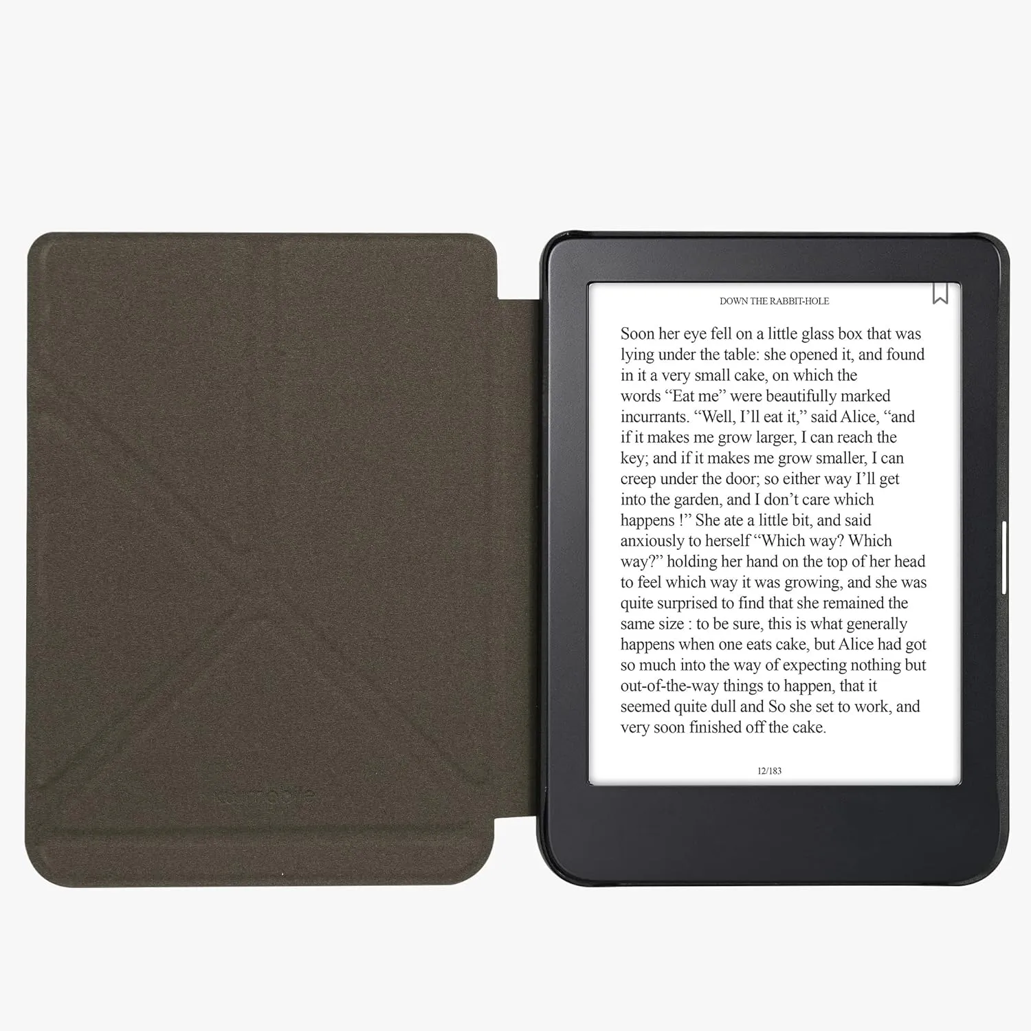 kwmobile Origami Case Compatible with Kobo Clara 2E / Tolino Shine 4 Case - Slim PU Leather Cover with Stand - Dark Green